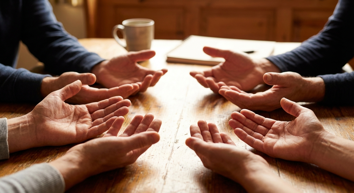 다양한 손금 모양을 보여주는 손바닥들