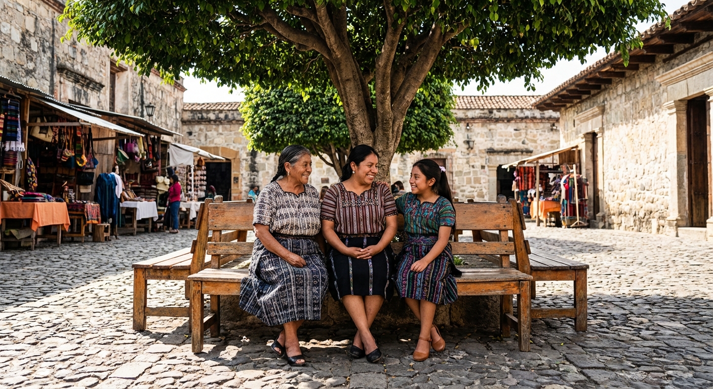 다양한 세대의 여성들이 함께 있는 장면