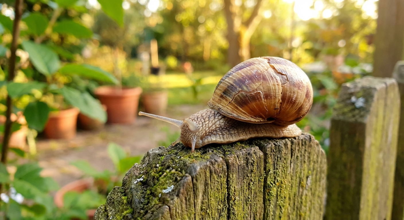 손상된 달팽이 껍데기 모습