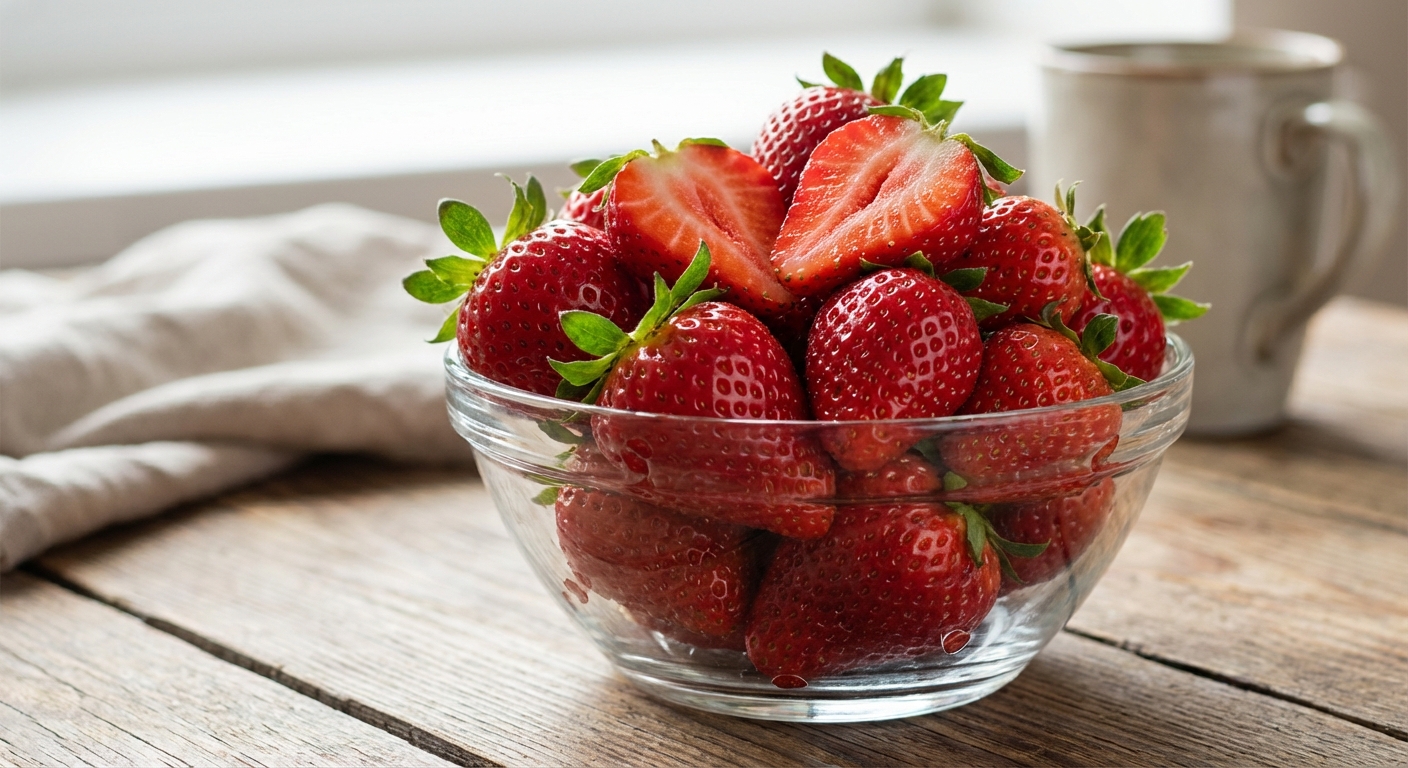 투명 용기에 담긴 딸기