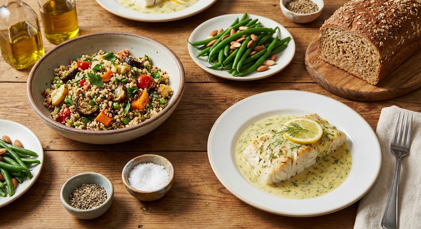 건강한 저염식 식탁 풍경