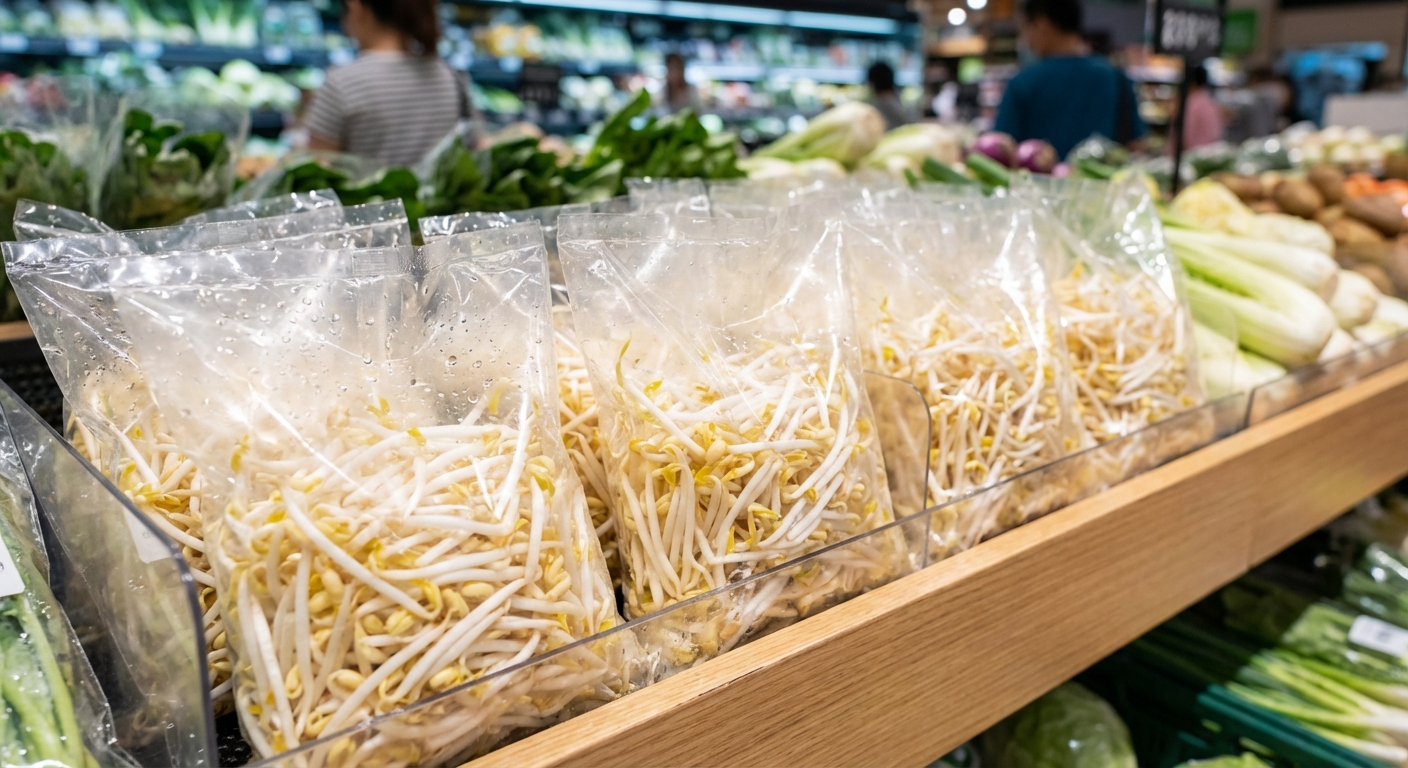 콩나물 위 까만 비닐의 정체, 알고 보면 과학이었다