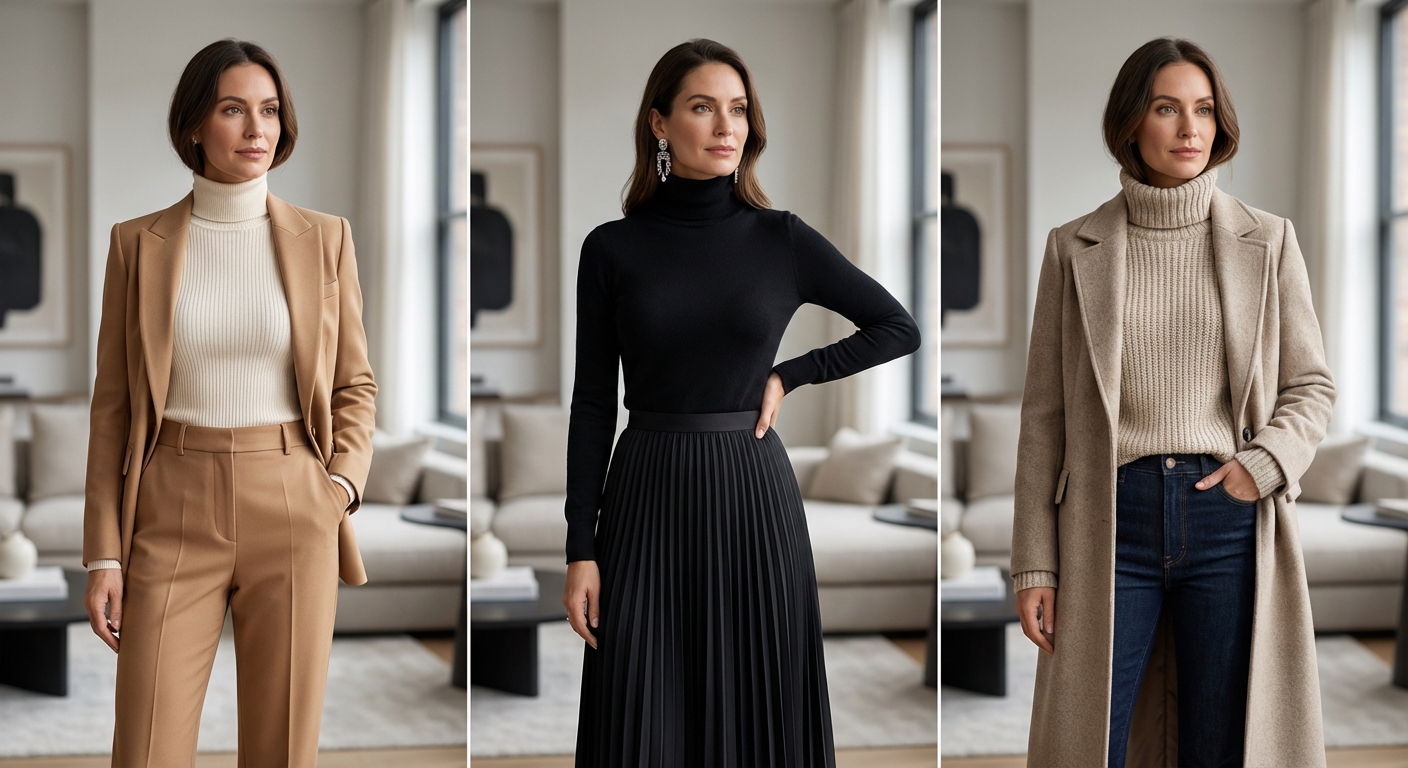 상황별 목폴라 코디 3컷 비교