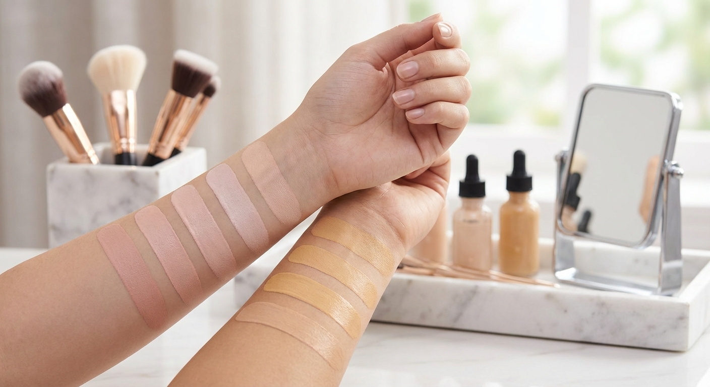 쿨톤·웜톤별 파운데이션 발색 비교