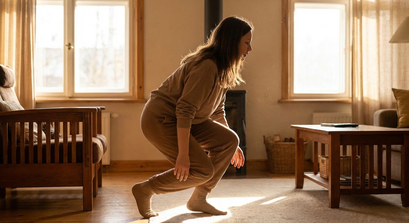 낮은 자세로 대피하는 모습