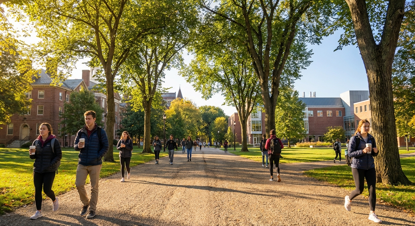 아침 산책 루틴, 캠퍼스 산책로