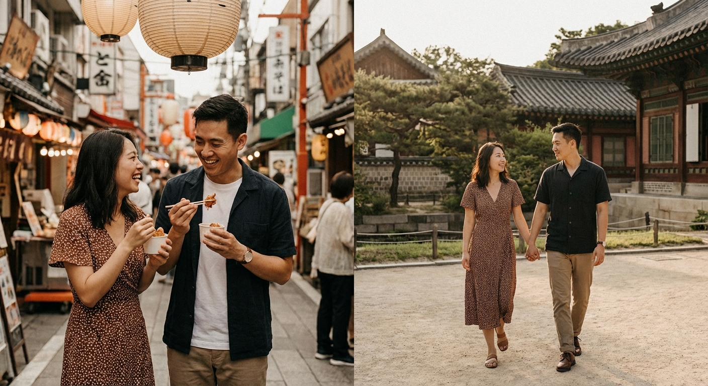 참가자들의 데이트 장면