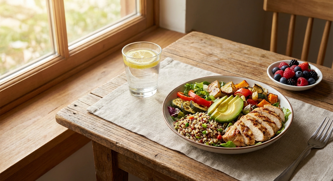 건강한 점심 식사 메뉴