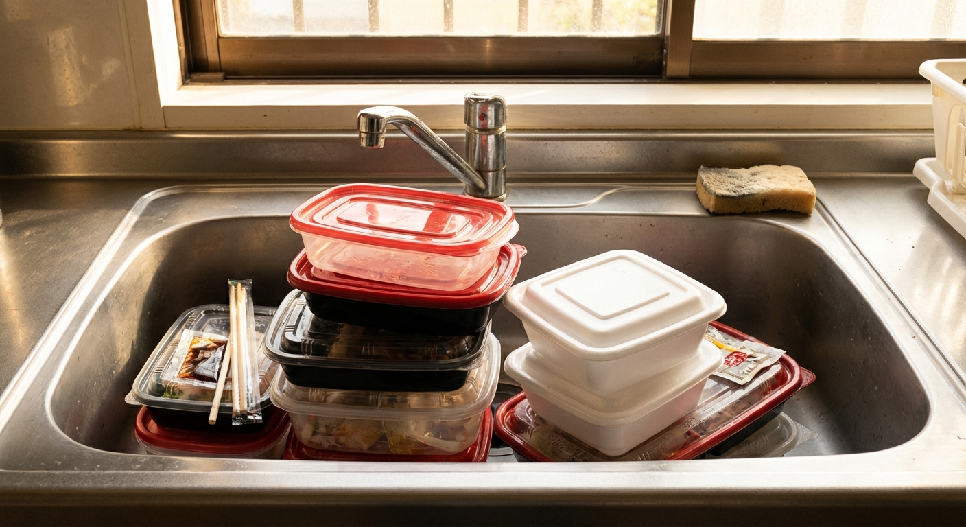 배달 음식 그릇, 이제 기름 걱정 없이 깨끗하게 씻는 루틴