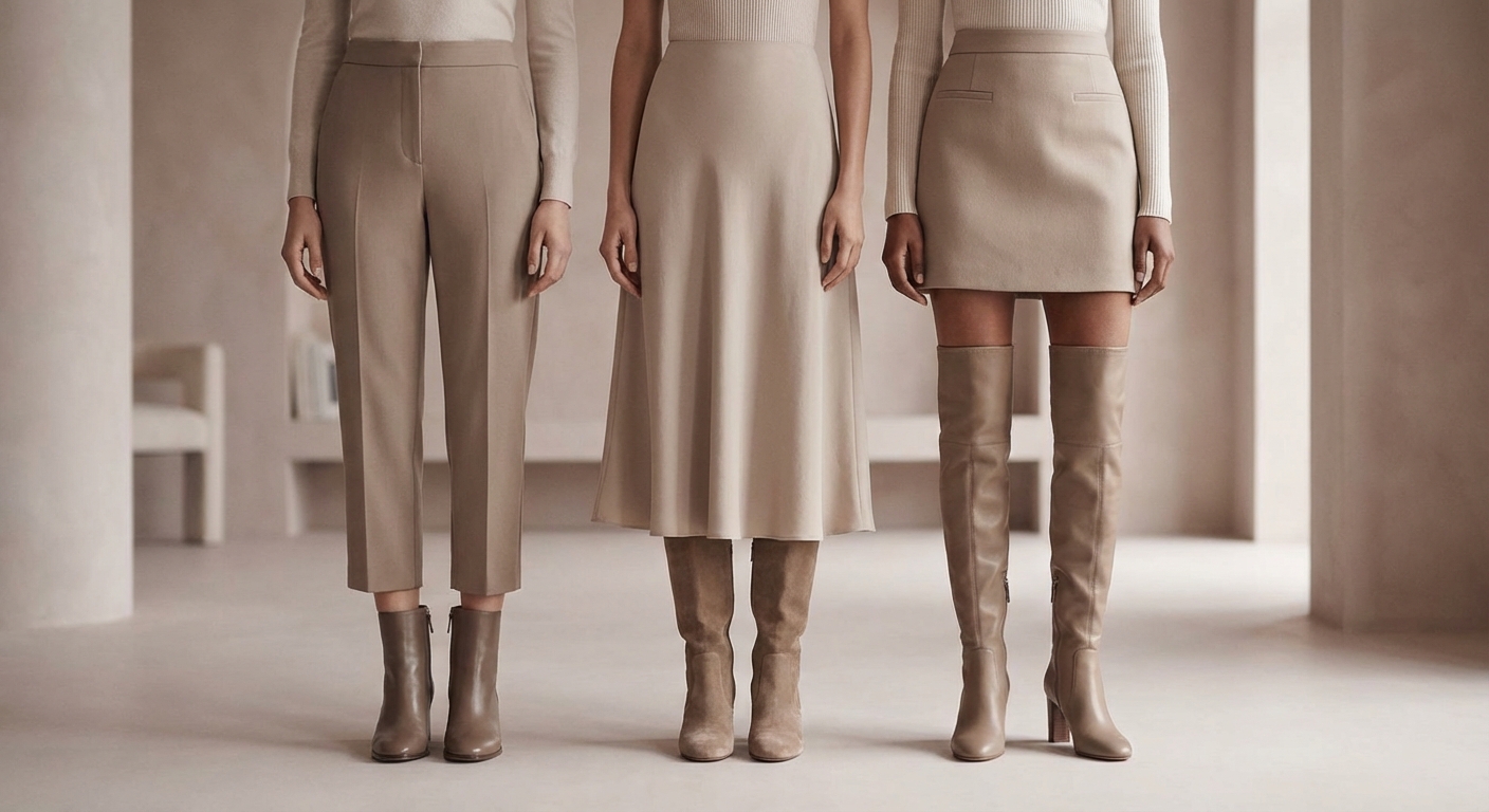 체형별 부츠 길이 비교 이미지