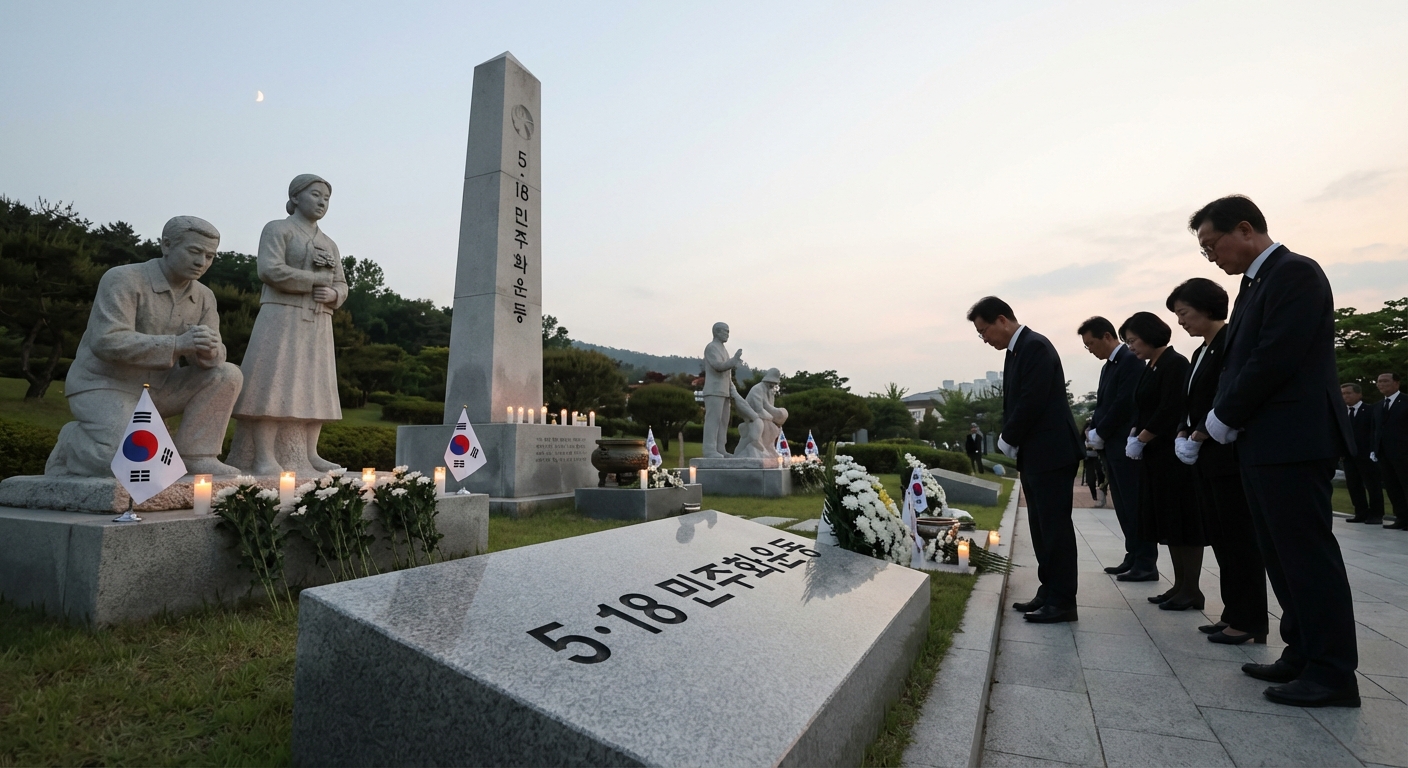 5&middot;18 민주화운동 기념 공간 또는 추모 장면