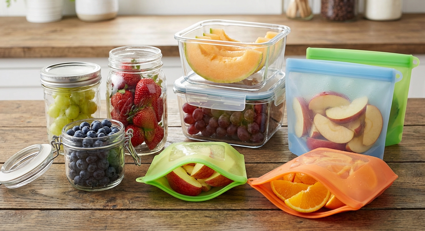 다양한 과일 보관 용기