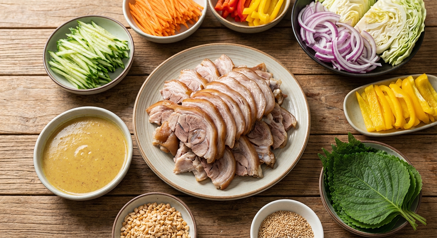 냉채 족발 재료 구성 사진