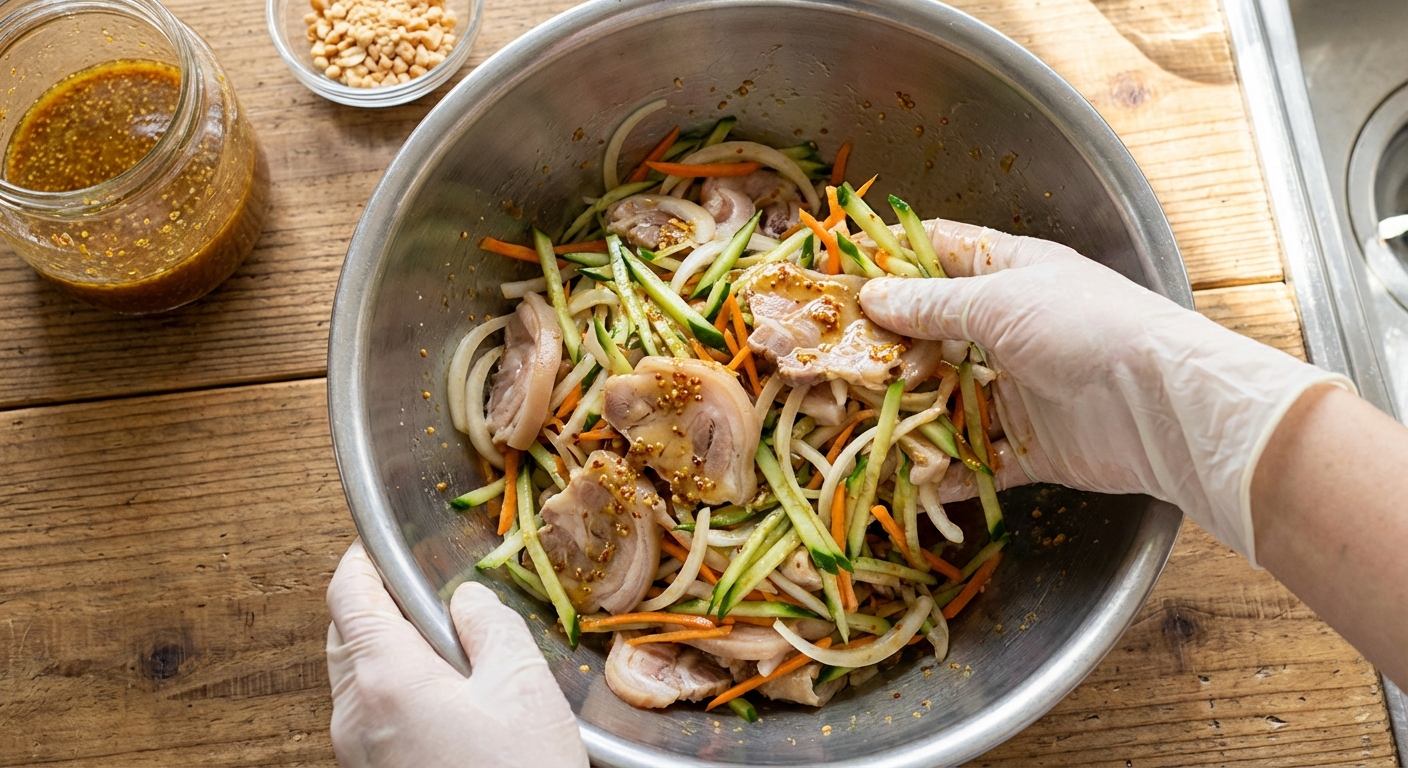 냉채 족발 조리 과정 사진