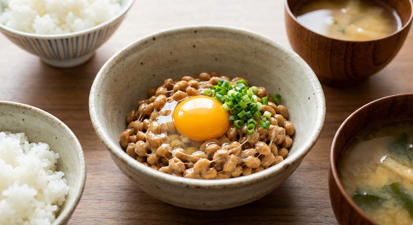 낫토의 영양 성분을 보여주는 이미지