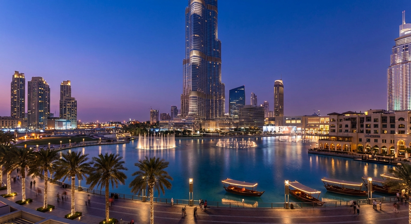 두바이 버즈 칼리파 야경 사진 공간