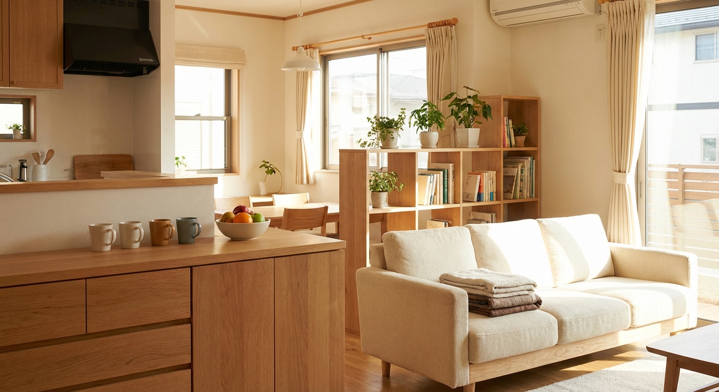 깨끗하게 정리된 집 내부