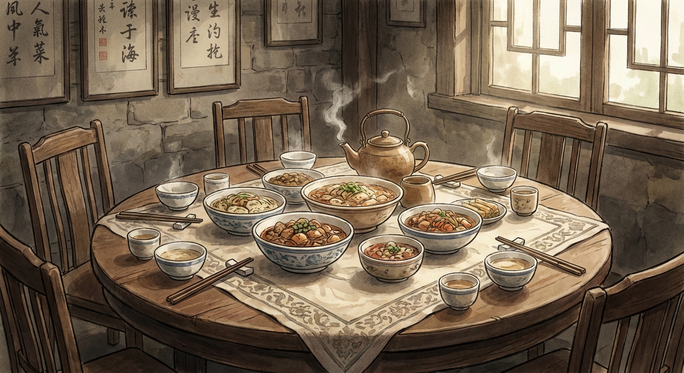 중국 식탁 풍경