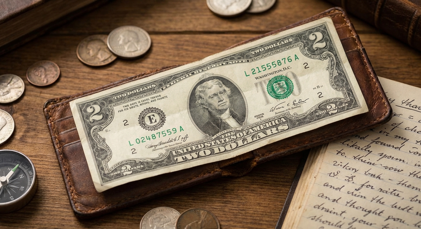 지갑 속 2달러 지폐