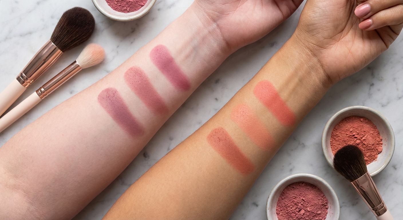 쿨톤과 웜톤 피부에 어울리는 블러셔 컬러 스와치