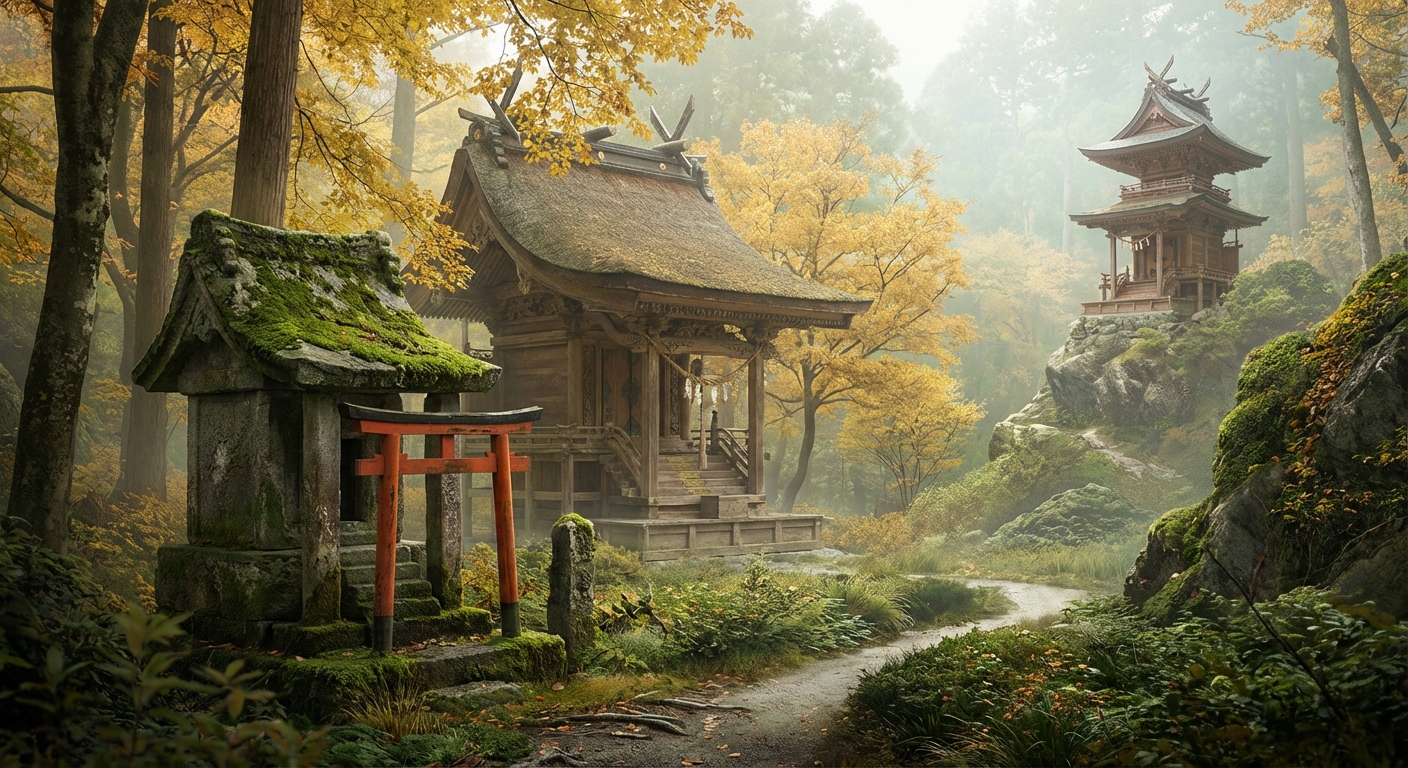 다양한 형태의 일본 지역 신사들