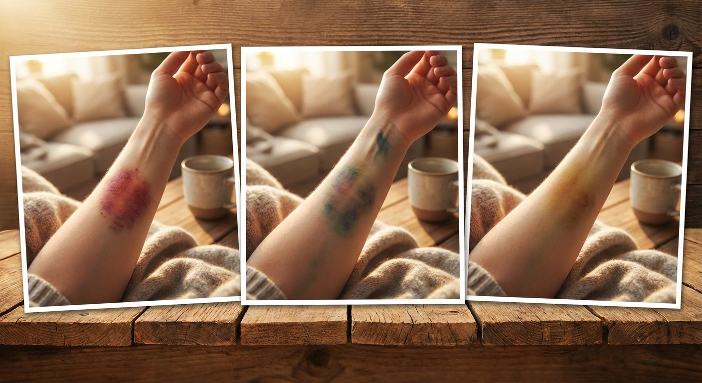 멍의 색 변화 과정