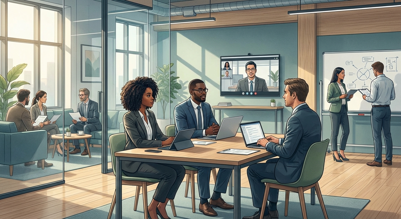 다양한 채용 전형 방식 일러스트