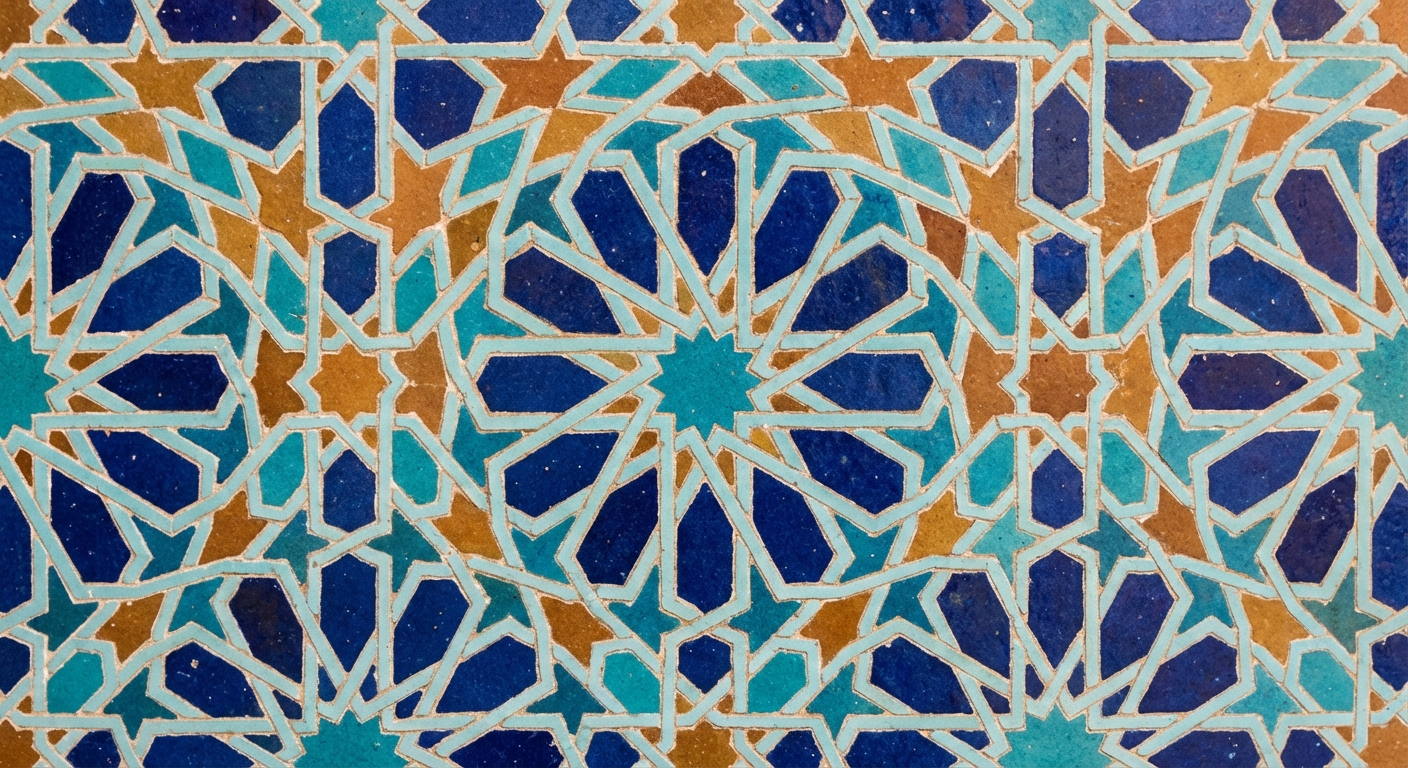 기하학적 아라베스크 패턴 디테일