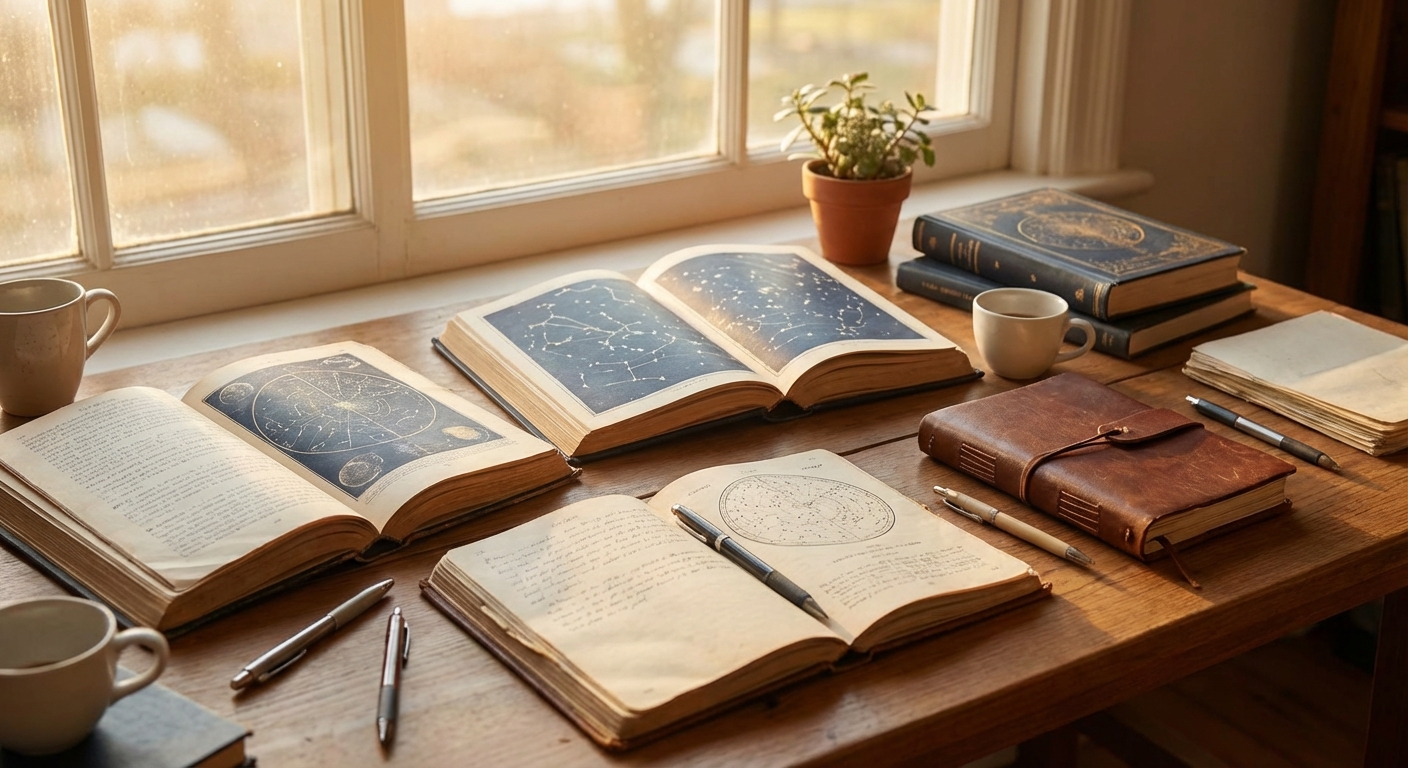 별자리 책과 다이어리