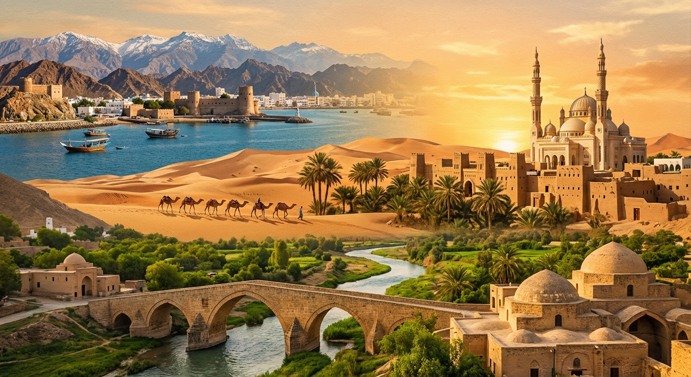 다양한 이슬람 국가들의 풍경