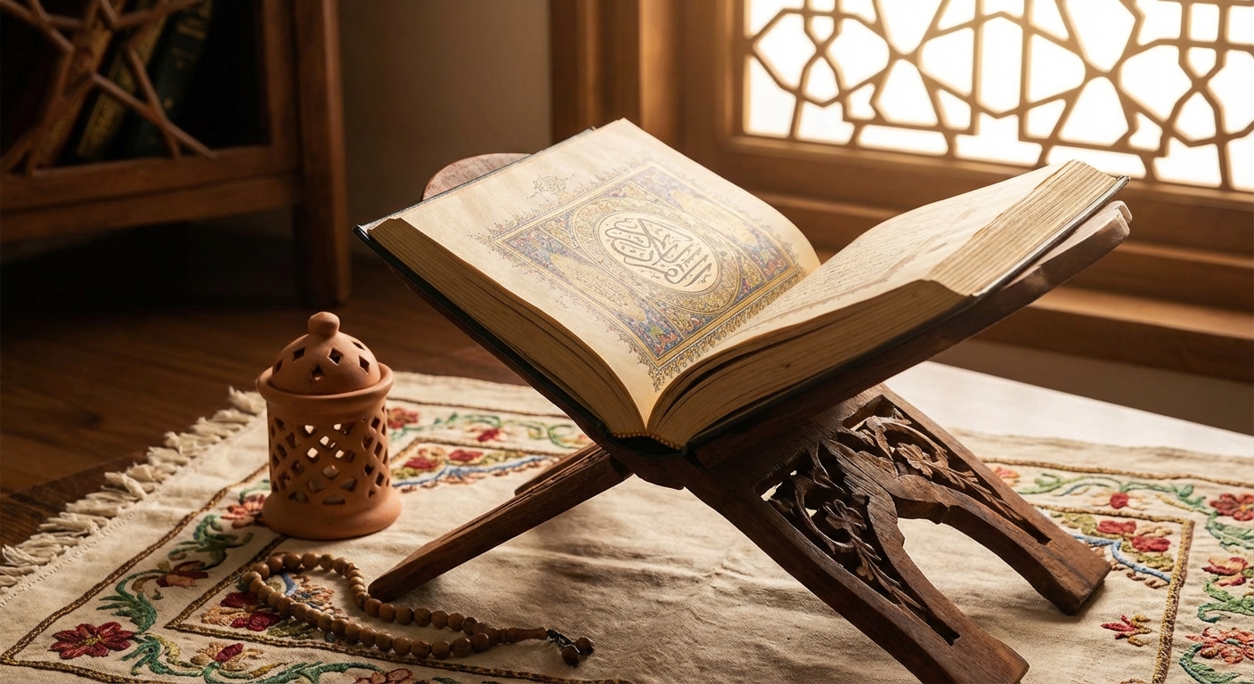 꾸란 펼친 모습