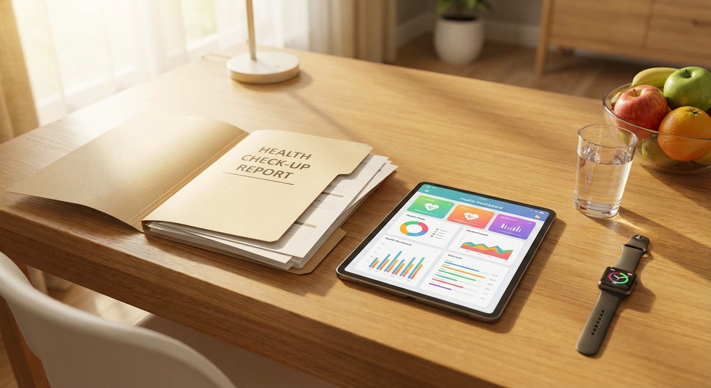 건강검진 결과지 또는 건강 관리 관련 이미지
