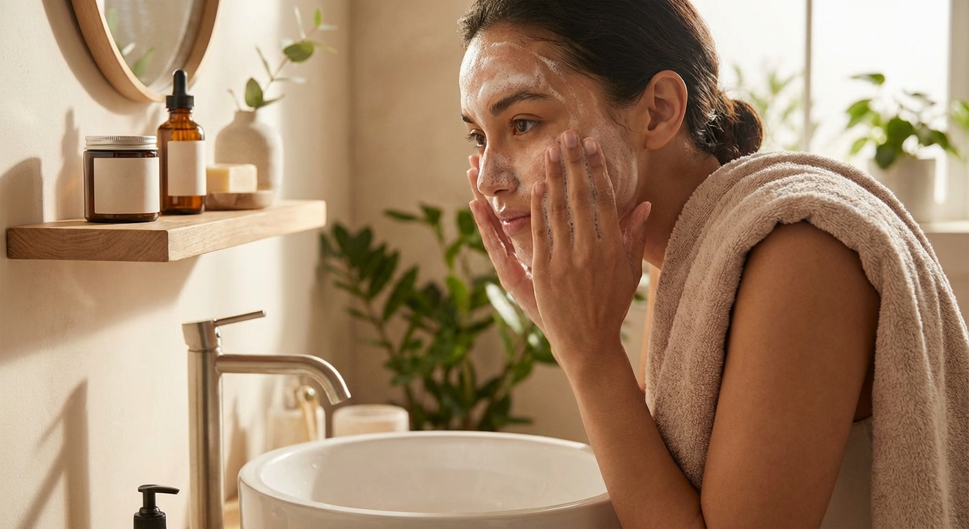 세안 중인 모습