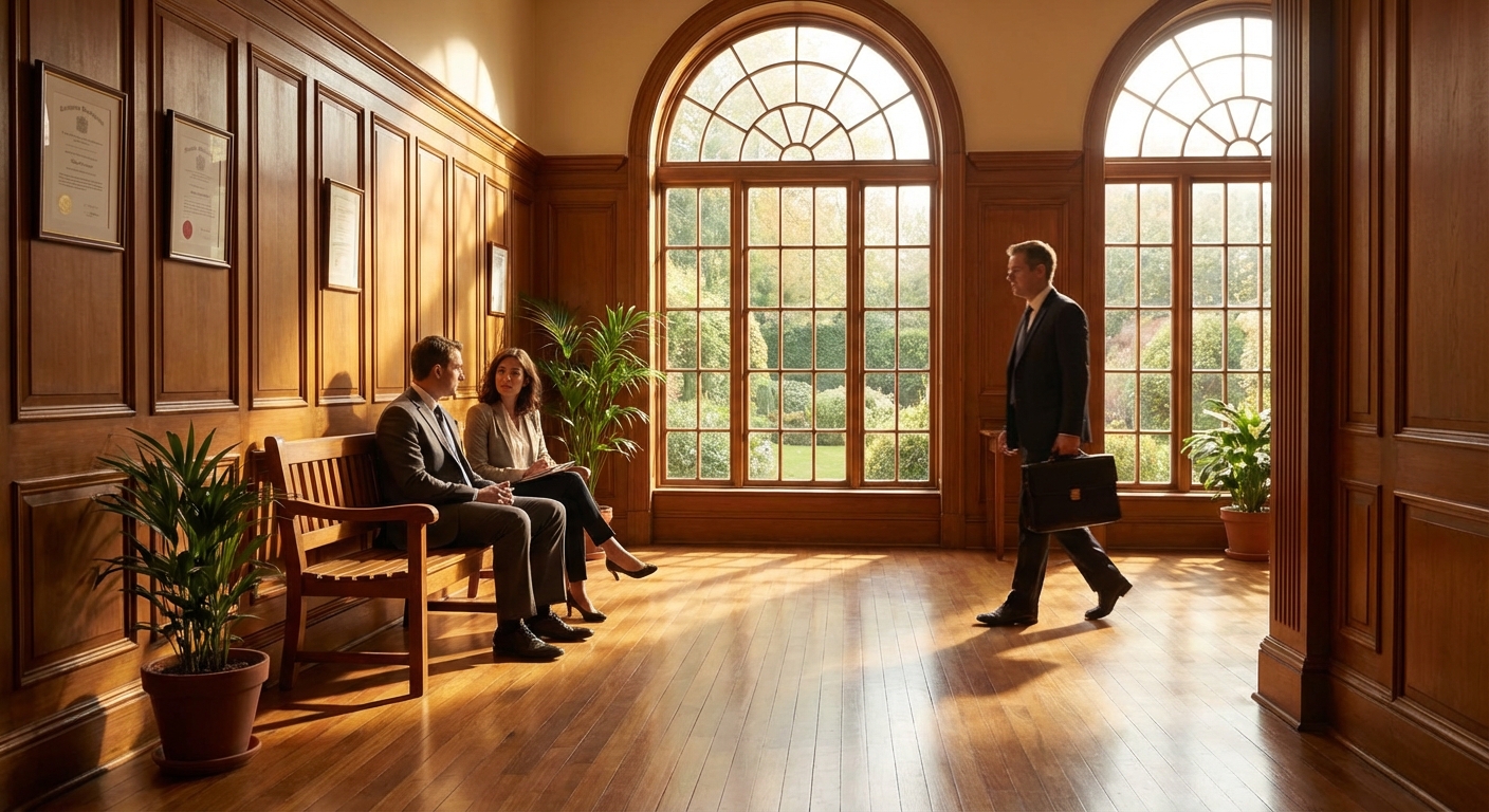 법원 복도나 상담실 장면