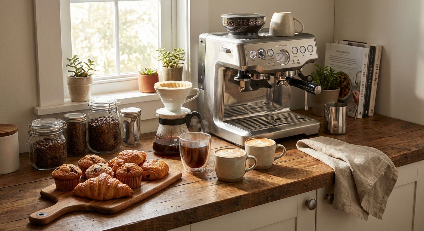 홈카페 세팅된 주방 풍경