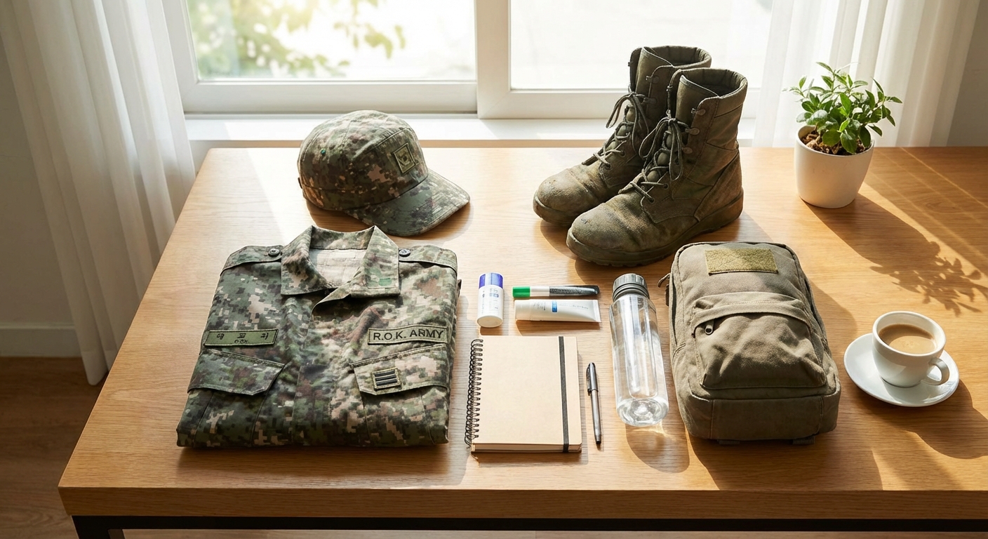 예비군 훈련 준비물 또는 군장