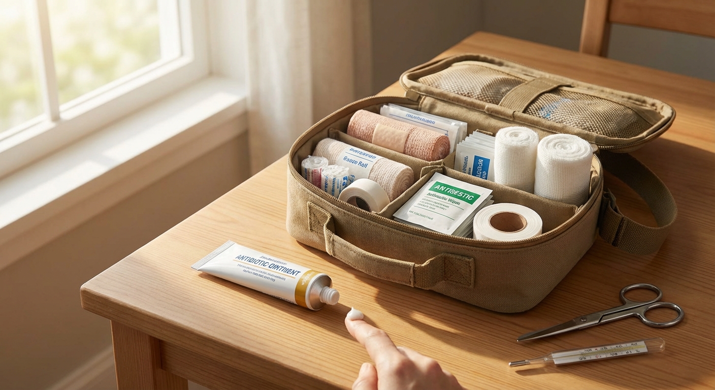 응급처치 키트와 연고