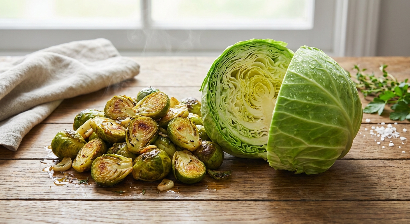 방울 양배추 vs 양배추, 똑같은 채소일까? 맛과 영양의 차이