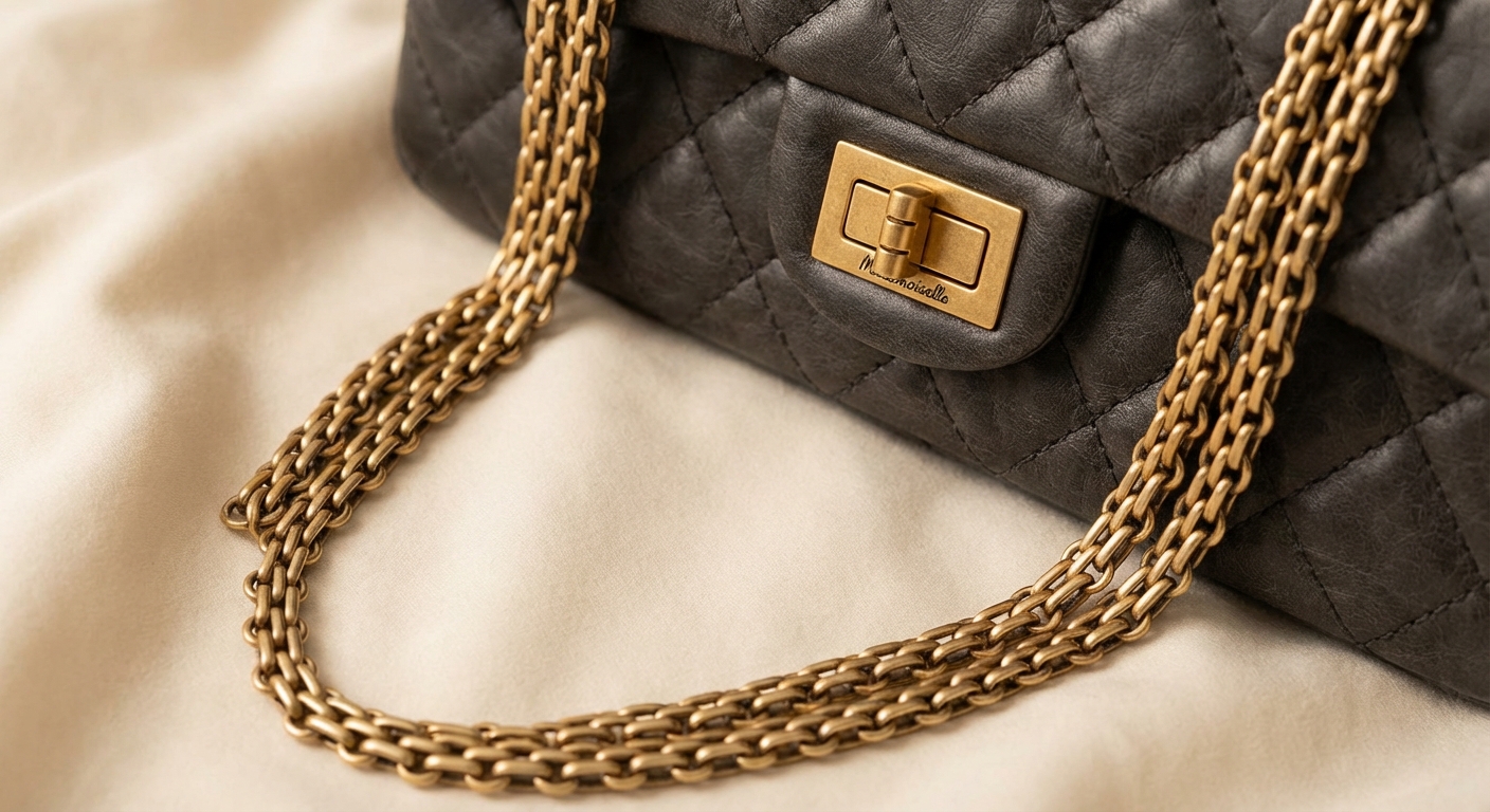 샤넬 2.55 백의 디테일 컷