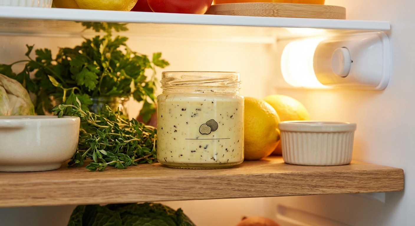 냉장고에 보관된 트러플 버터