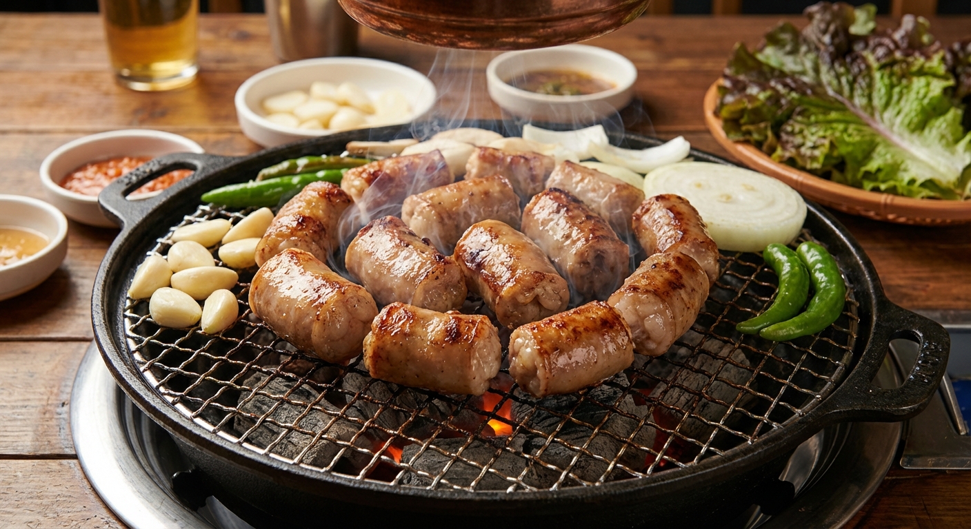 두툼한 대창 구이 사진