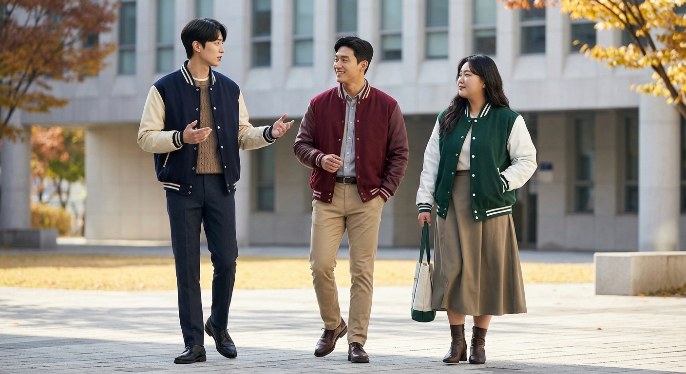 체형별 과잠 코디 예시 컷