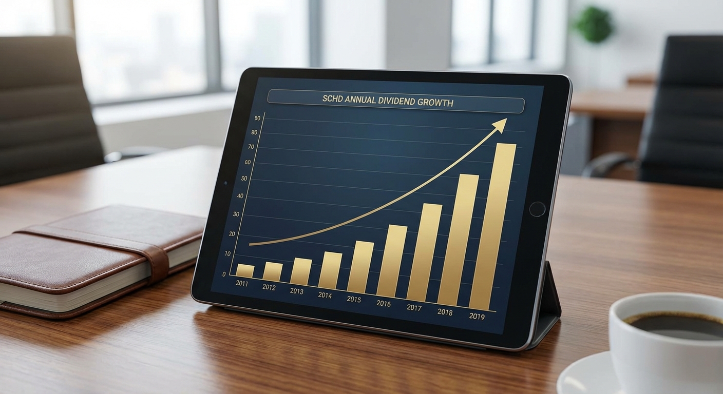 SCHD 연도별 배당 성장률 그래프