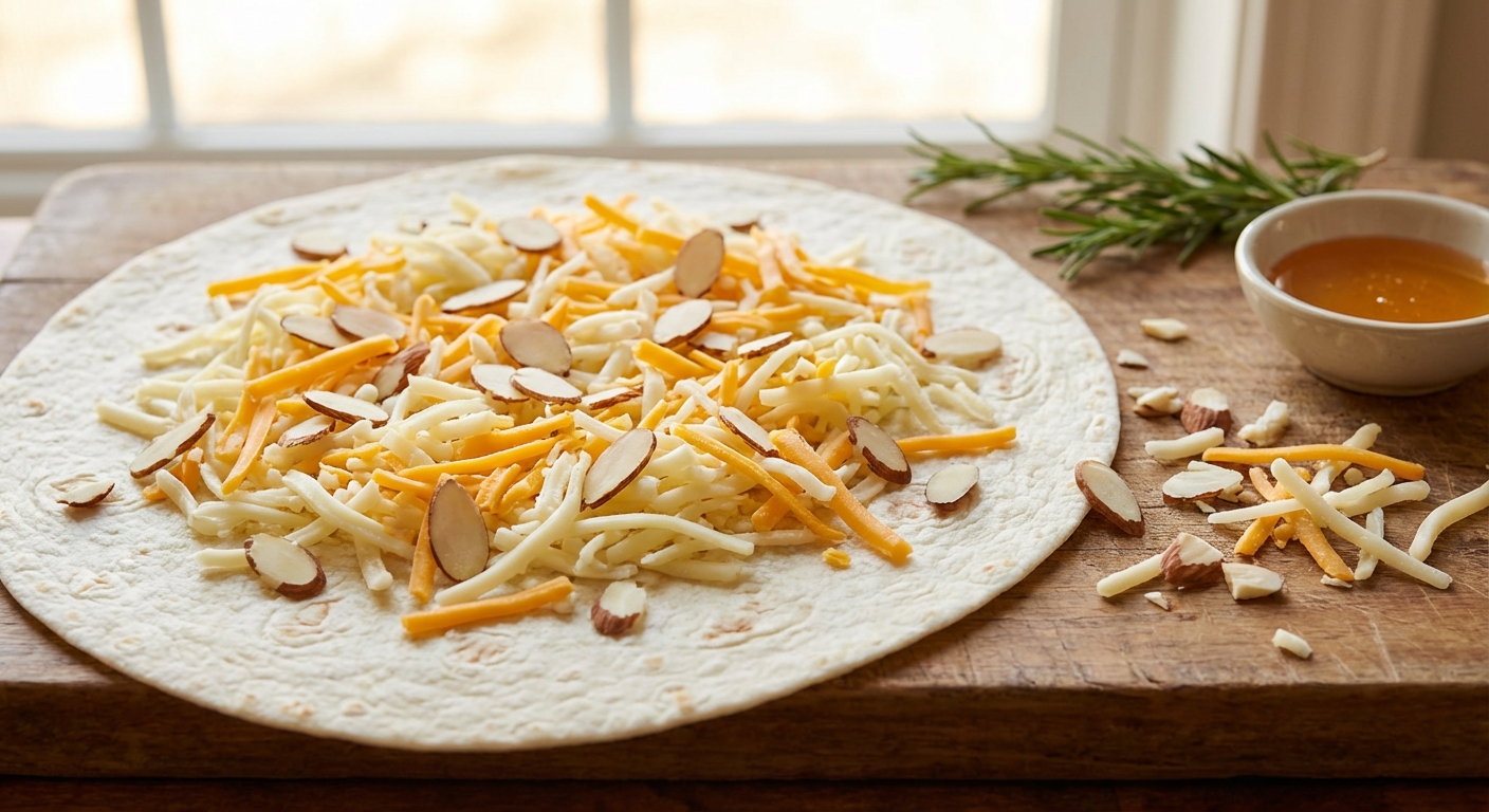 또띠아로 고르곤졸라 피자 만들기