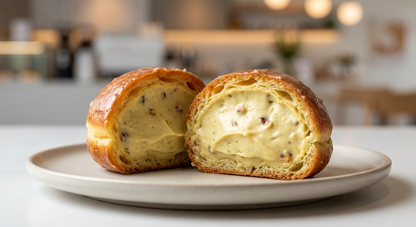 두바이 쫀들볼 단면 및 내부 크림 사진