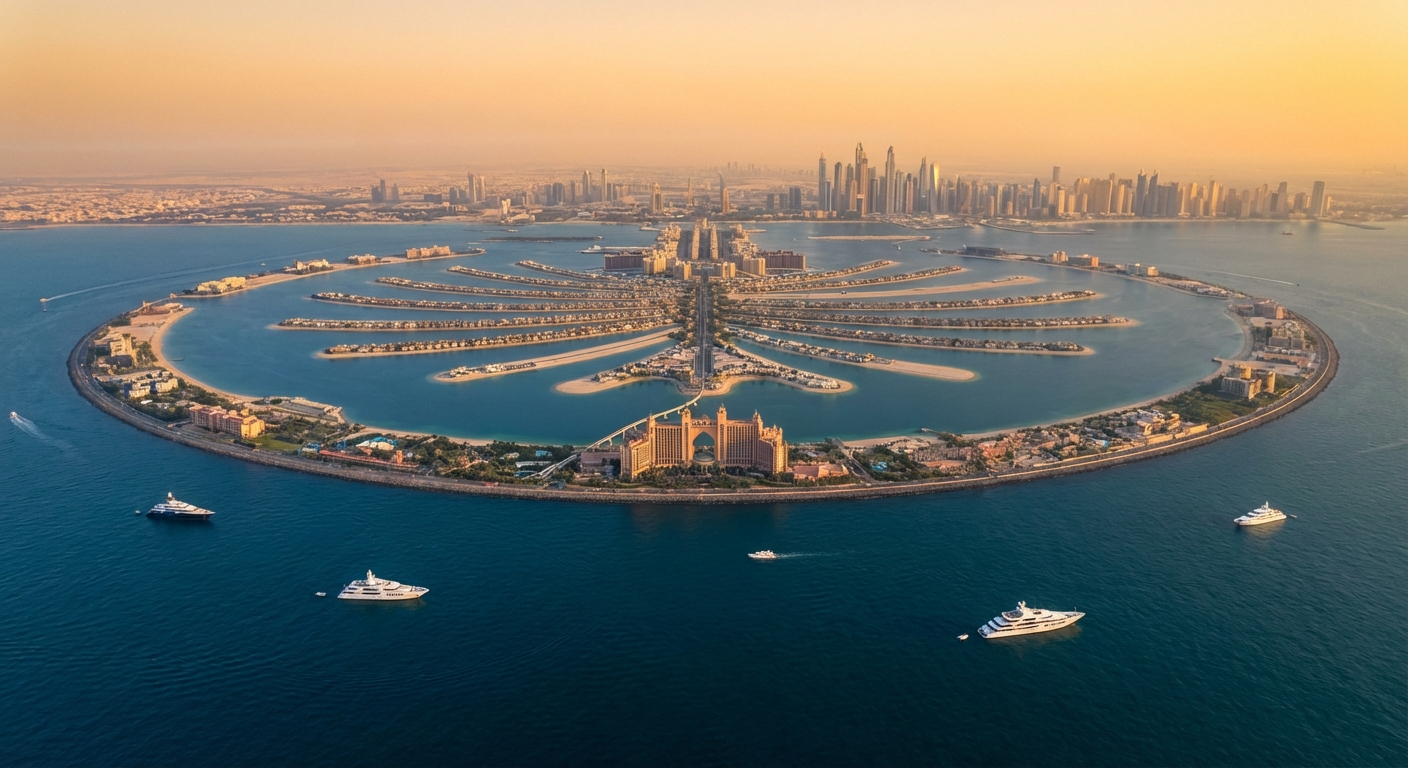 팜 주메이라 전경과 아틀란티스 호텔