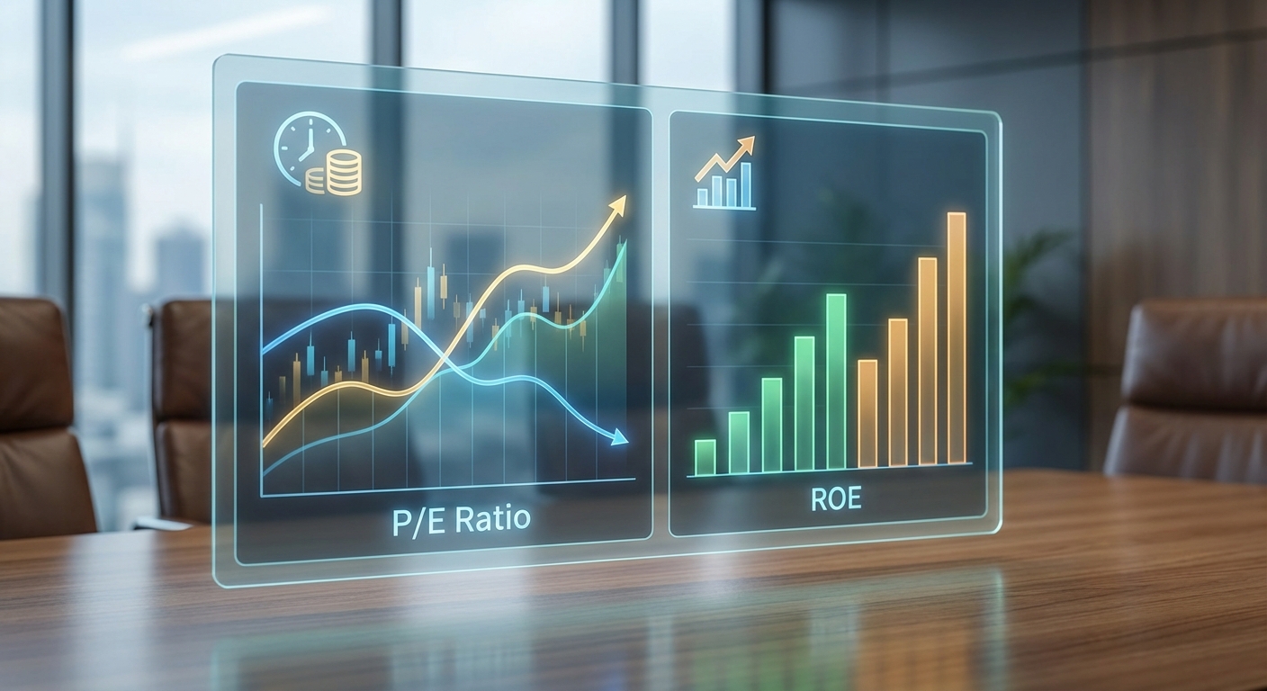 PER, ROE 비교 그래프 또는 표