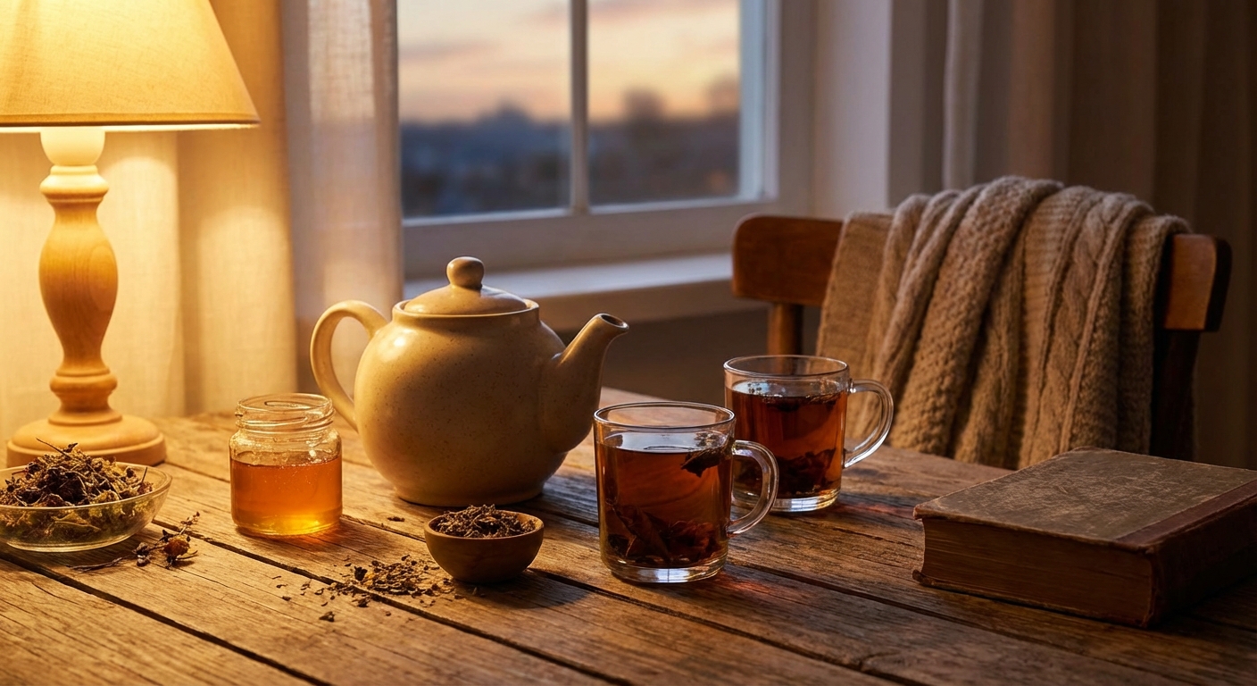 저녁 시간 허브티 세트