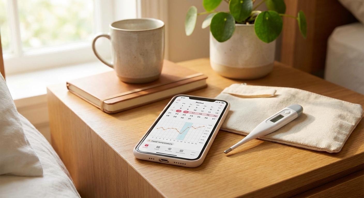 생리 주기 관리 앱과 기초 체온계