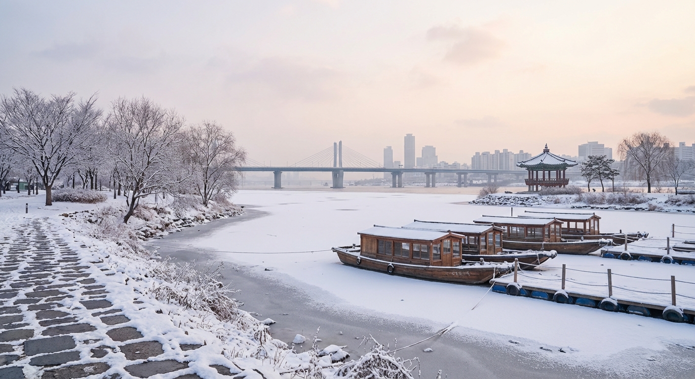 겨울 한강 풍경